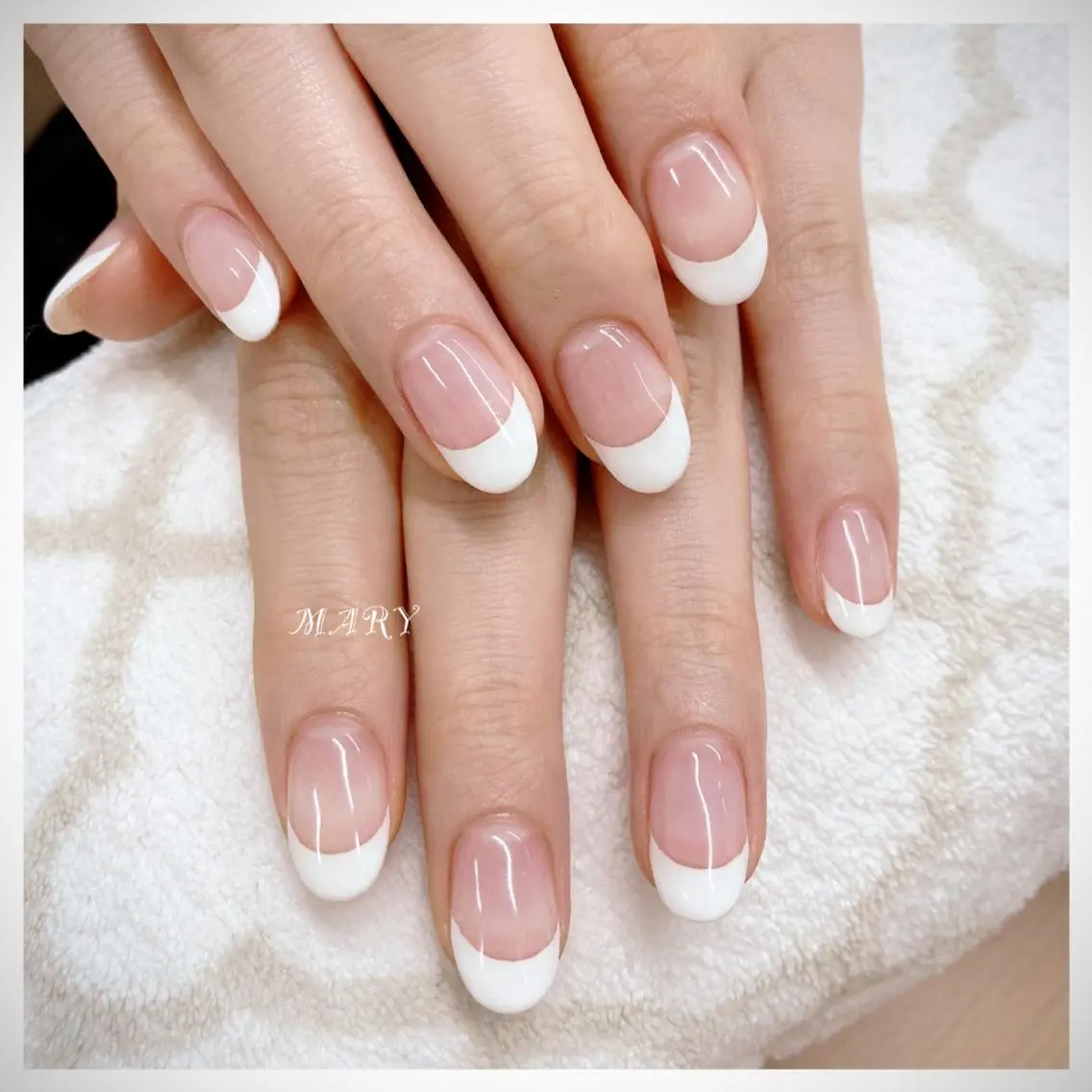 ネイル フレンチネイル ハンドネイル Mary nail .narumiのネイルデザイン
