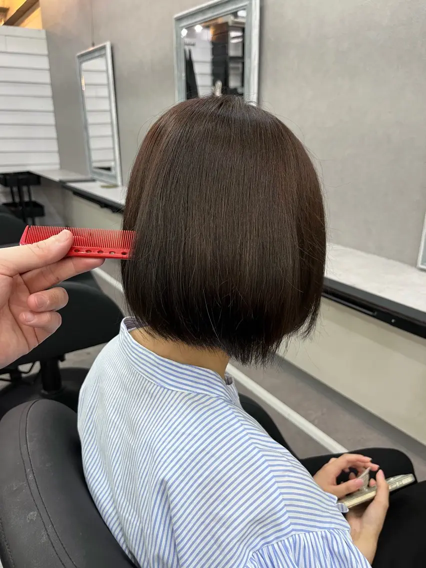 ショート カラー ボブ カット ヘアカラー トリートメント ダブルカラー メンズパーマ大成のヘアスタイル