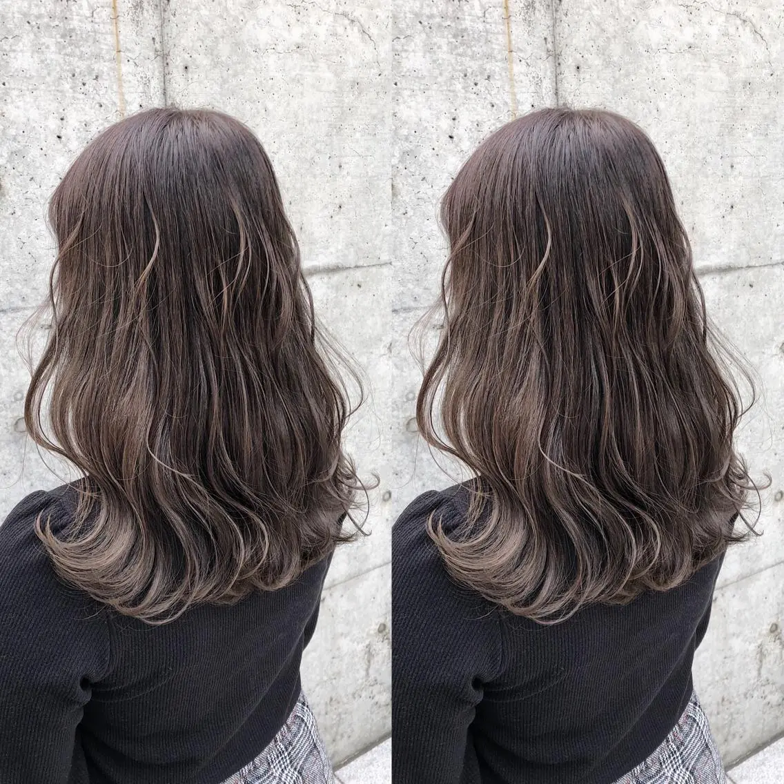 ロング カラー パーマ ヘアアレンジ メンズ キッズ ネイル マツエク・マツパ 波巻きパーマ ブラウンカラー カラーマツエク ブラウン ヘアカラー 💟Chloe原宿店 🩶ハイトーンのヘアスタイル