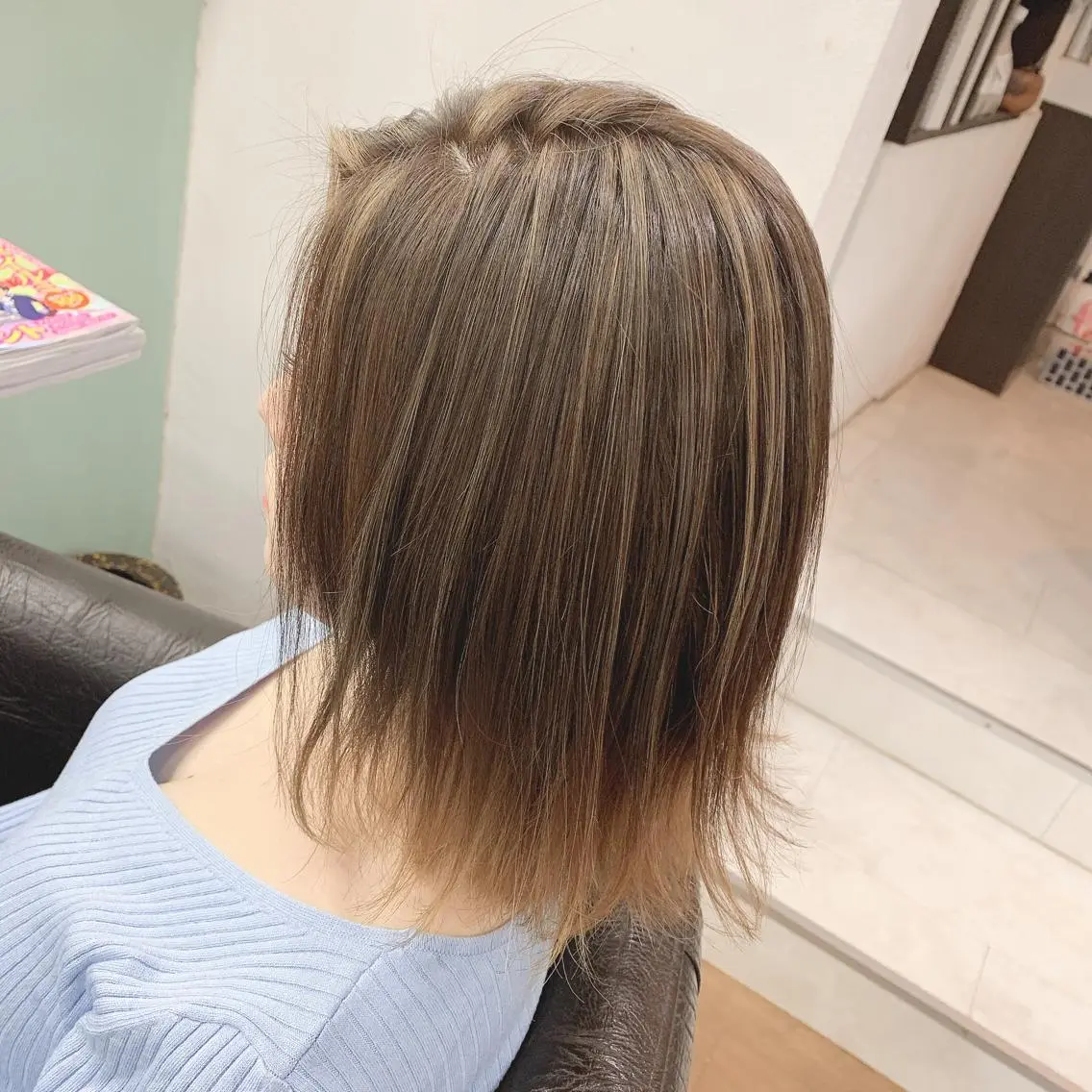 ミディアム カラー R ri R takagiのヘアスタイル