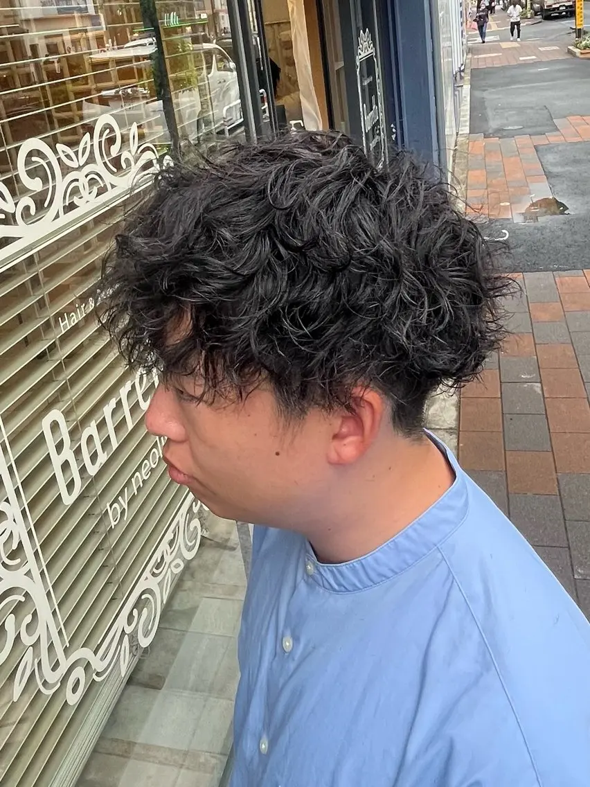 パーマ メンズ カット パーマ ヤシロケンタ メンズ特化のヘアスタイル