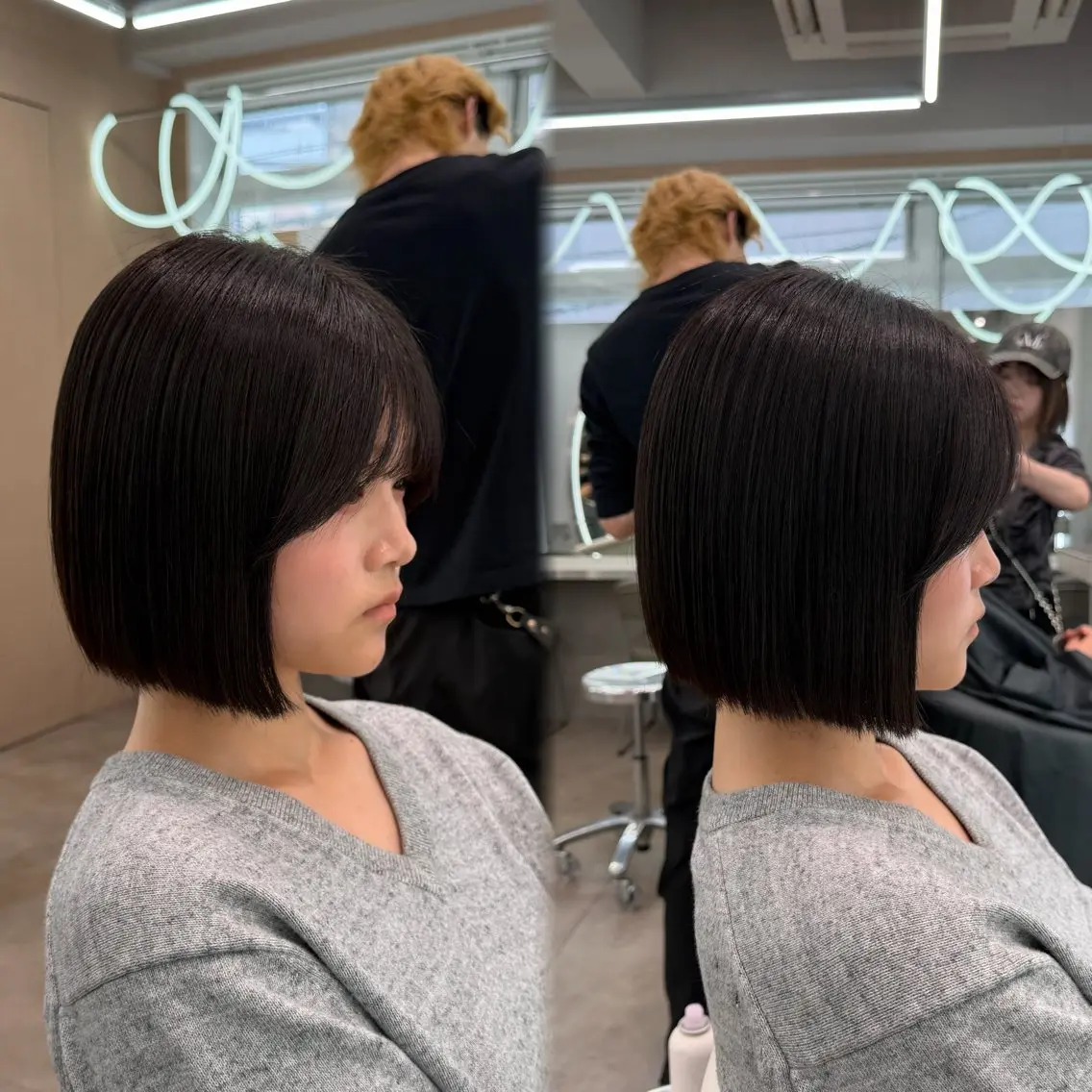 ミディアム ヘアアレンジ 顔まわりレイヤー 顔周りカット ハッシュカット 髪質改善 韓国風ヘア 縮毛矯正 トリートメント ヘアセット 大宮縮毛矯正🩵 レイヤー 佐藤和のヘアスタイル