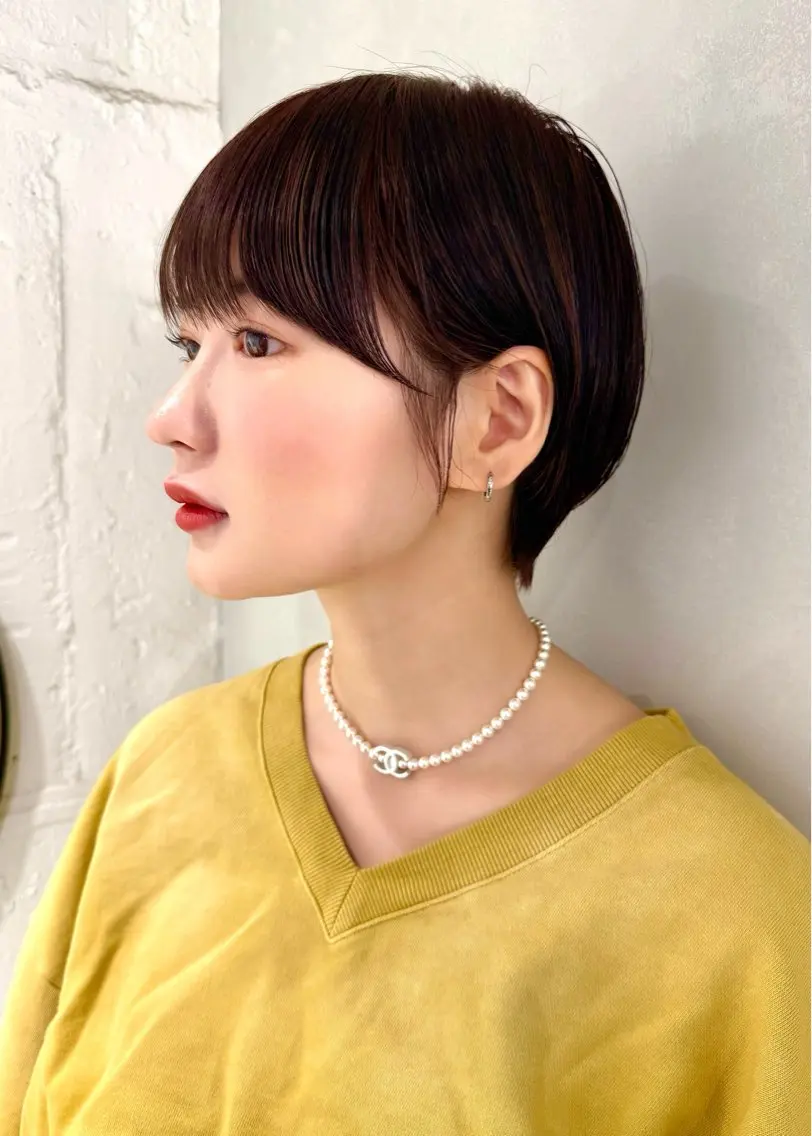 ショート カット ヘアカラー 骨格診断で絶対可愛い ✨丸みショート✨凌弥のヘアスタイル