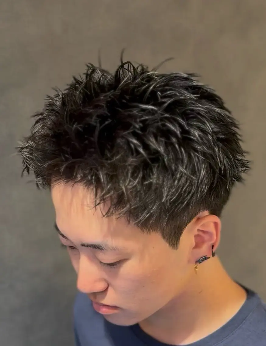 ショート メンズデザインパーマ /児島颯斗のヘアスタイル