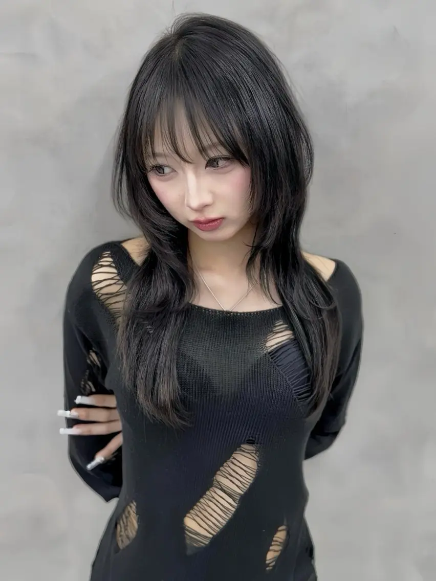 ミディアム ハッシュカット カット ヘアカラー 髪質改善 似合わカットTodaのヘアスタイル