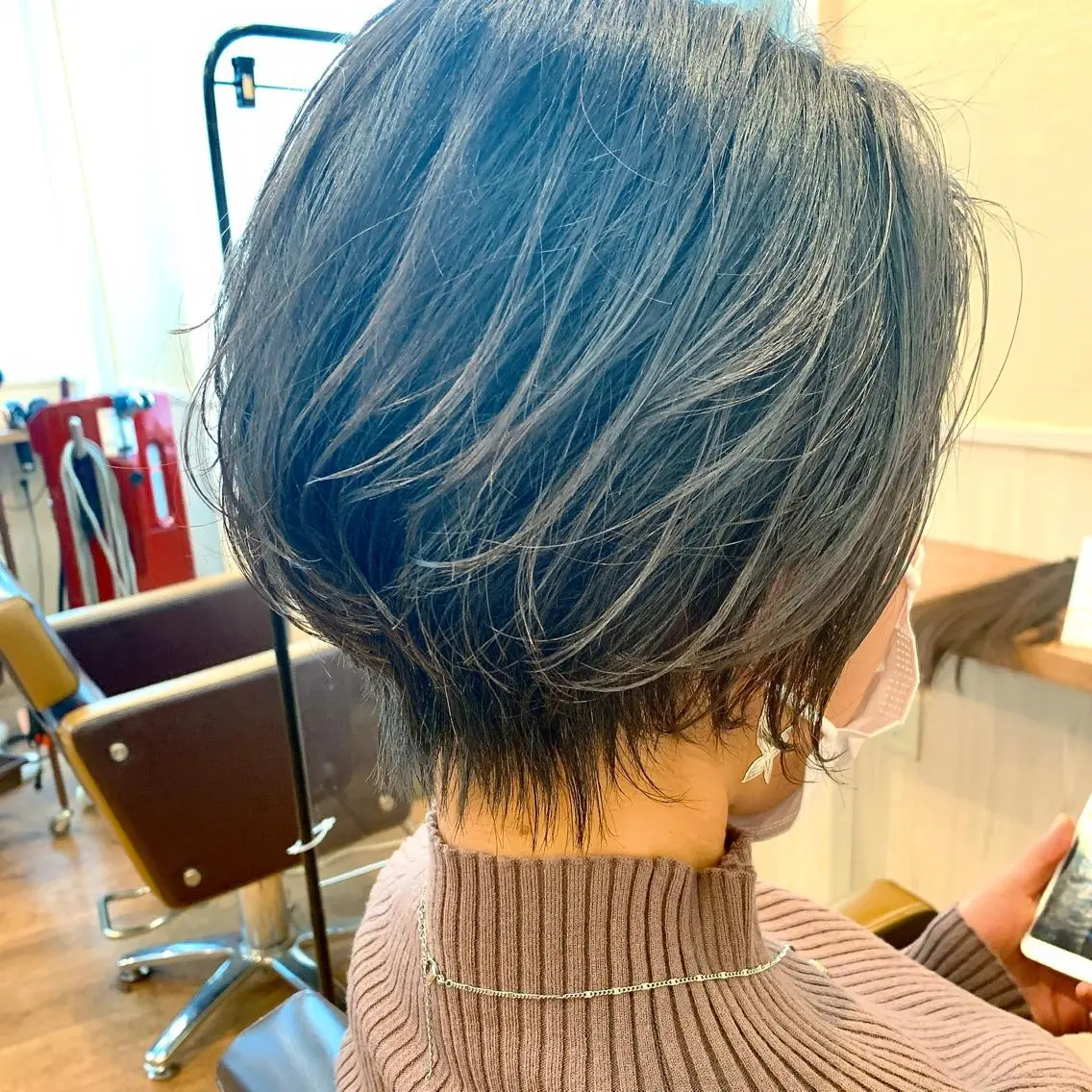 ショート ショートボブ ボブ くびれヘア ショートヘア 小顔カット カット NUMBER_ ユイナのヘアスタイル