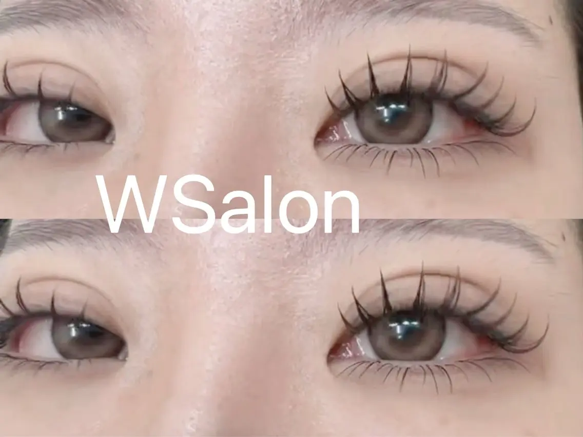 マツエク・マツパ 付け放題 バインドロック カラーマツエク フラットラッシュ 韓国風マツエク W Salon アイラッシュのマツエク・マツパデザイン