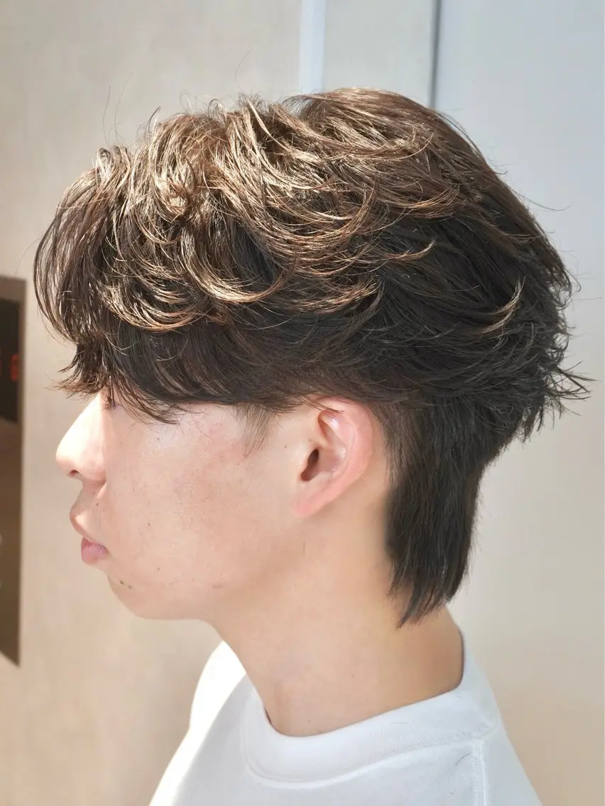 ショート パーマ メンズ フェザーパーマ メンズパーマ カット パーマ HIKARI メンズ満足度No.1のヘアスタイル