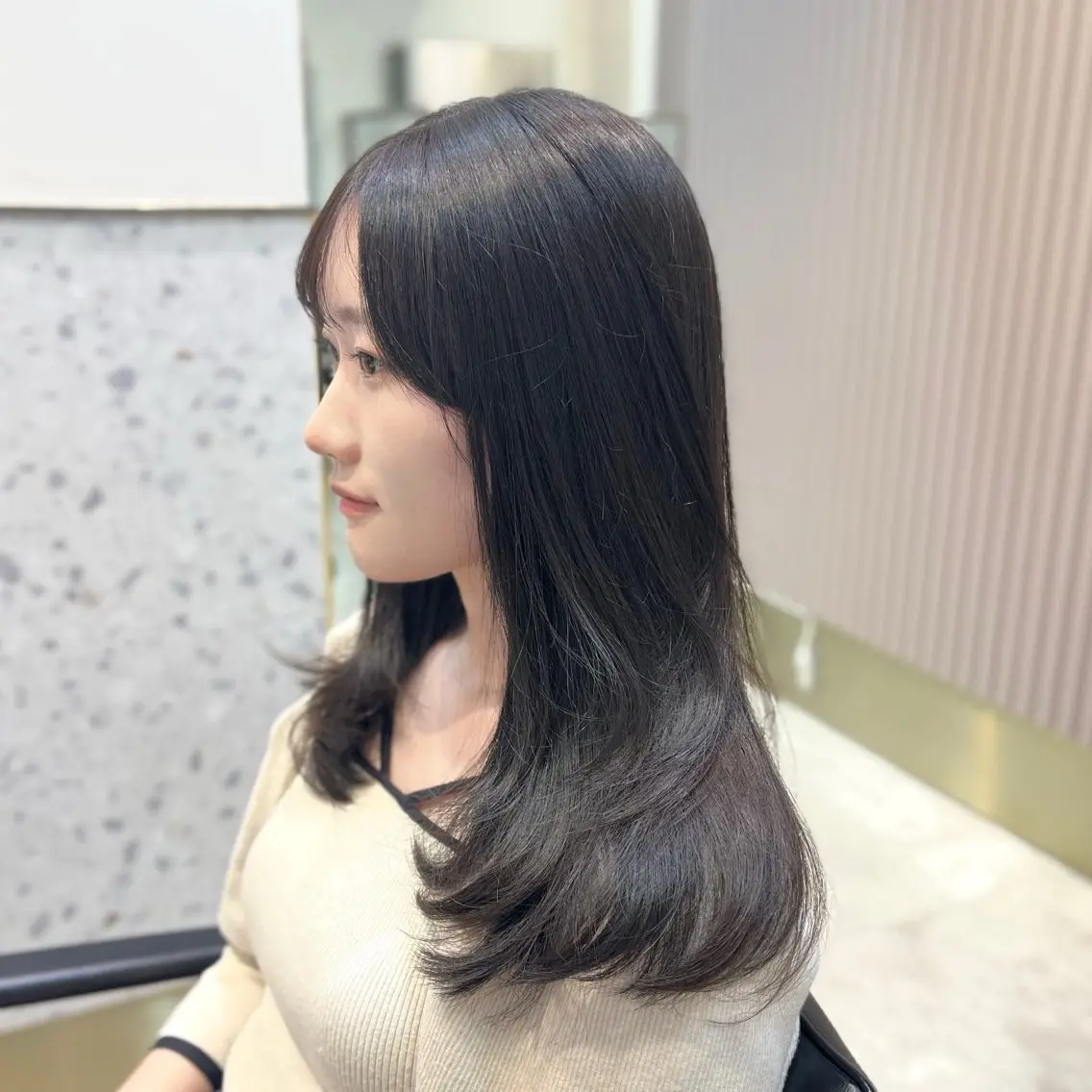 ミディアム カラー ヘアアレンジ 完全💗マンツーマン marinのヘアスタイル