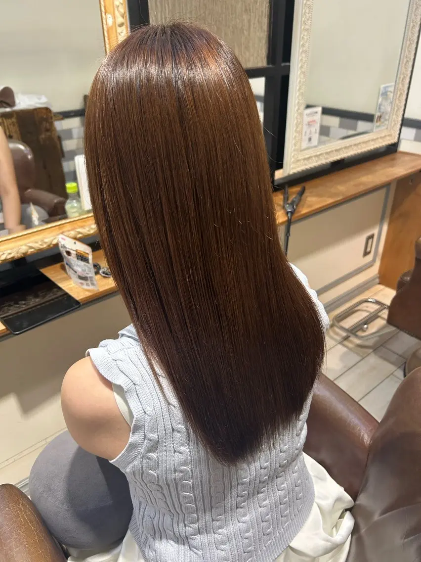 セミロング 縮毛矯正 縮毛矯正 たけだゆうほ♪ ブリーチ/インナーのヘアスタイル
