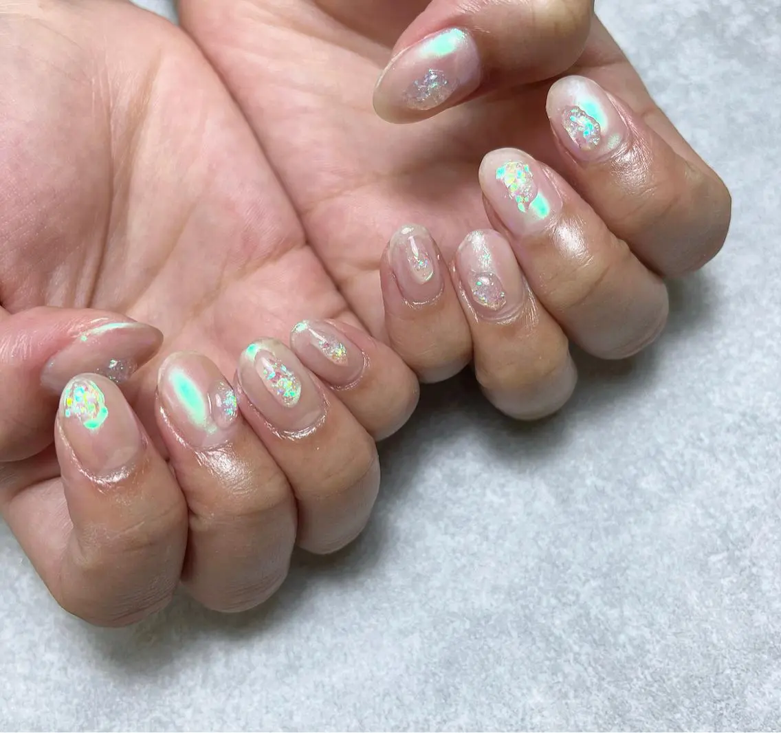 ネイル オーロラネイル #Amin nail salonのネイルデザイン
