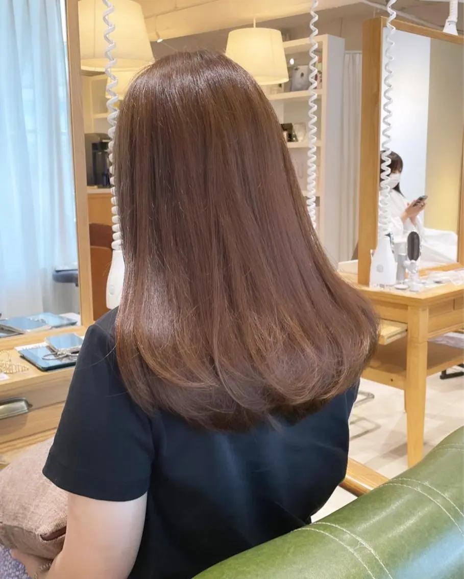 ミディアム カラー パーマ アクアカラー ブリーチ ケアカラー 髪質改善 韓国風ヘア カット ヘアカラー トリートメント 過去一の柔髪ヘア 🌿einshairのヘアスタイル