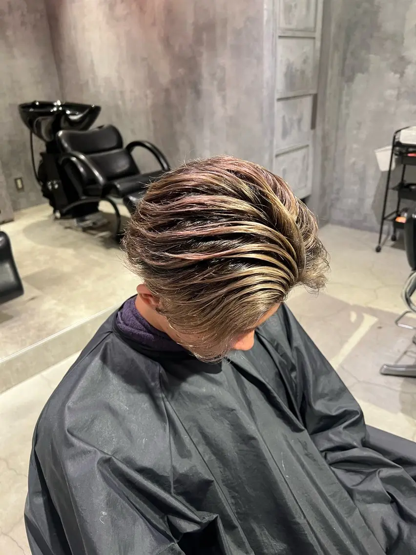 ミディアム カット ヘアカラー バレイヤージュ職人 🔥代表YU-SHIのヘアスタイル