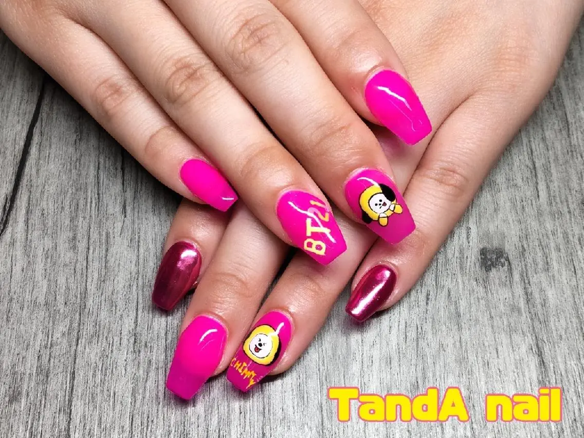 セミロング ネイル 長さ出し ジェルネイル ニュアンスネイル ピンク スカルプネイル T&A nailのネイルデザイン