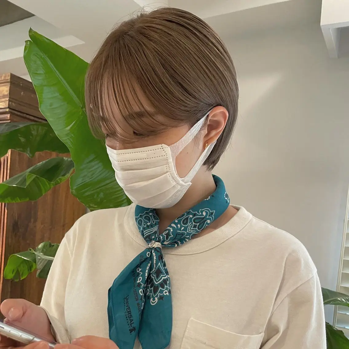 ショート カラー ベージュカラー ショートヘア カット ヘアカラー トリートメント 🍃透明感/デザイン 店長MASARU🍃のヘアスタイル