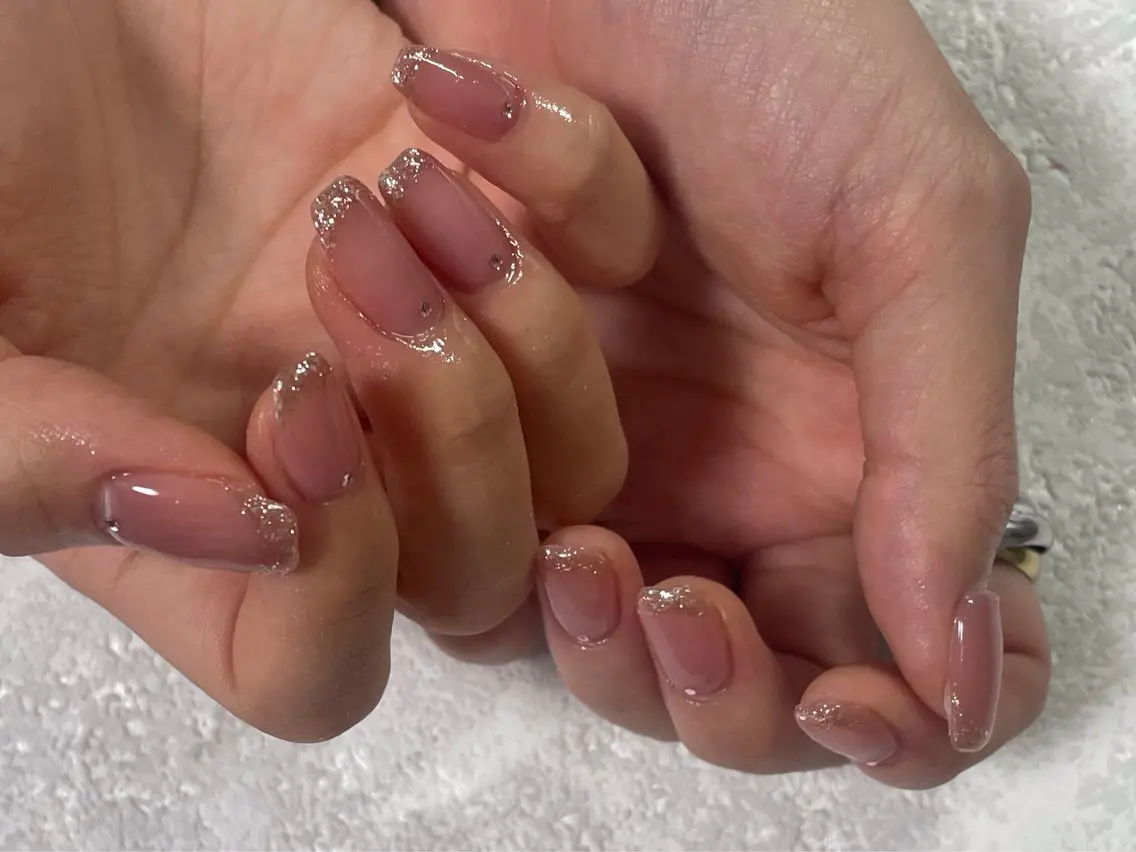 ネイル オーロラネイル フットネイル フレンチネイル ジェルネイル 韓国ネイル ハンドネイル kiki nail &brow二子玉川のネイルデザイン