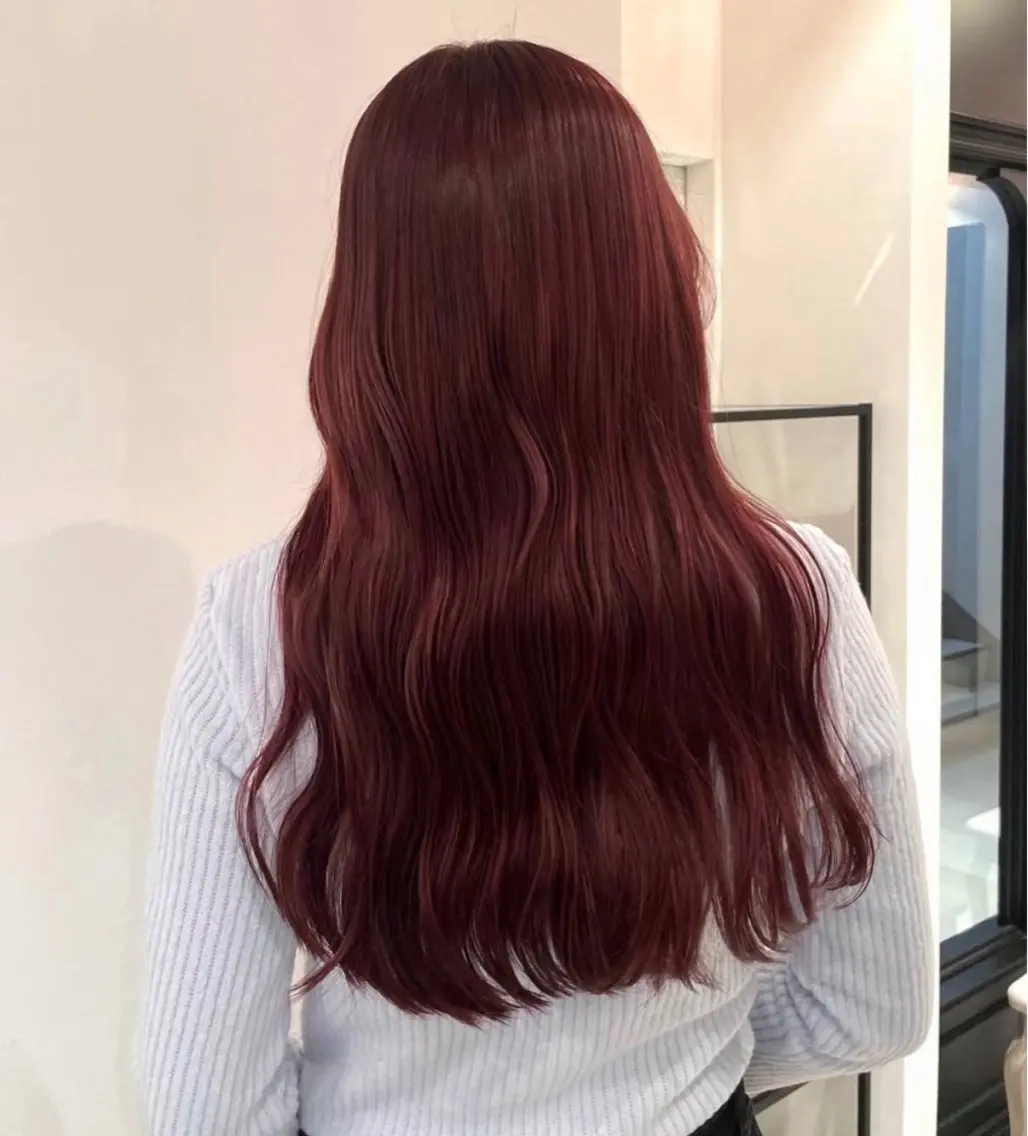 ロング 縮毛矯正 ヘアカラー 落合 智登世/ カラーモデル募集中のヘアスタイル