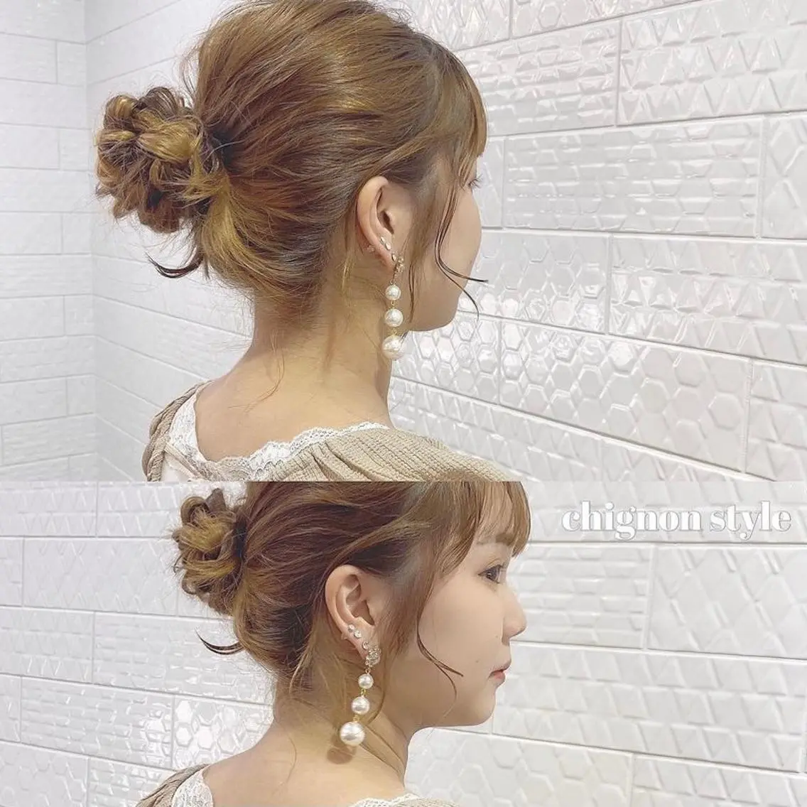 セミロング お団子ヘア mako︴ Euphoriaのヘアスタイル
