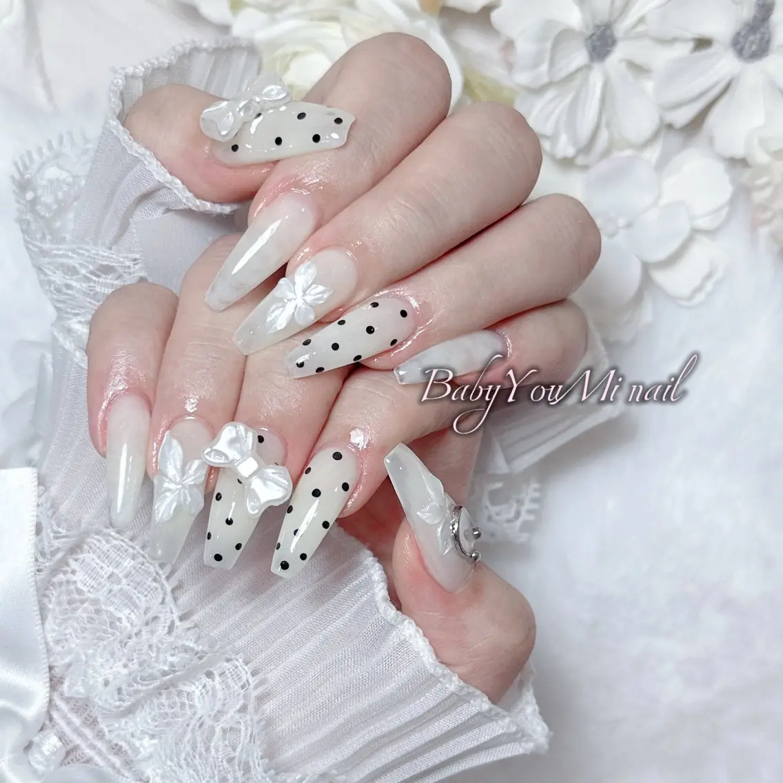 ネイル オーロラネイル チークネイル 成人式 フットネイル フレンチネイル ハンドネイル BabyYouMi nailのネイルデザイン