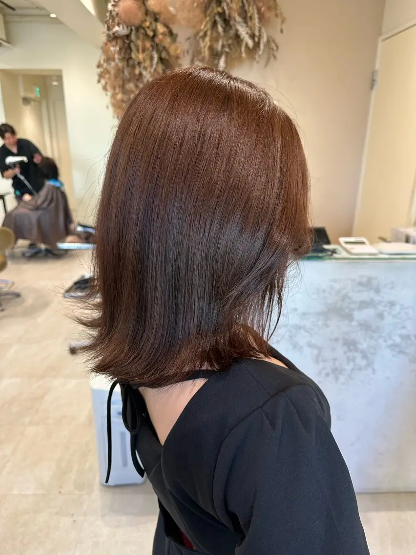 ミディアム カット ヘアカラー 透明感カラー レイヤー/AIKAのヘアスタイル