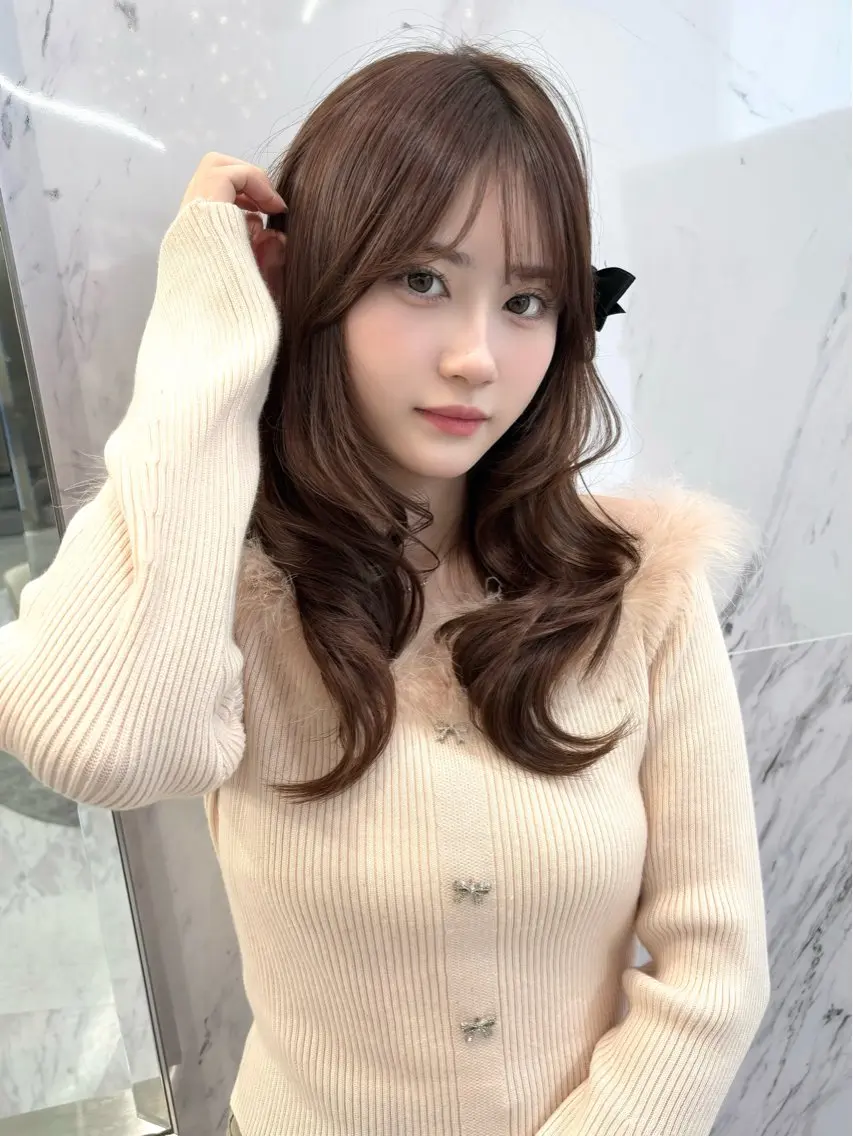 ロング カット ヘアカラー ParveMix 🪽鳥取彩花のヘアスタイル