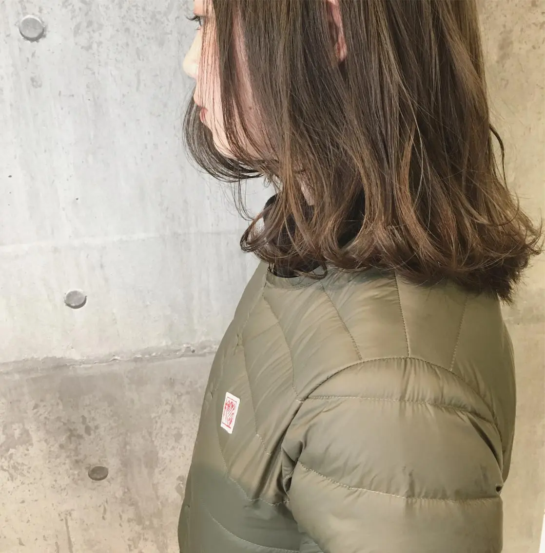 ミディアム カラー ベージュカラー オリーブベージュ カット ヘアカラー トリートメント 田室 和幸のヘアスタイル