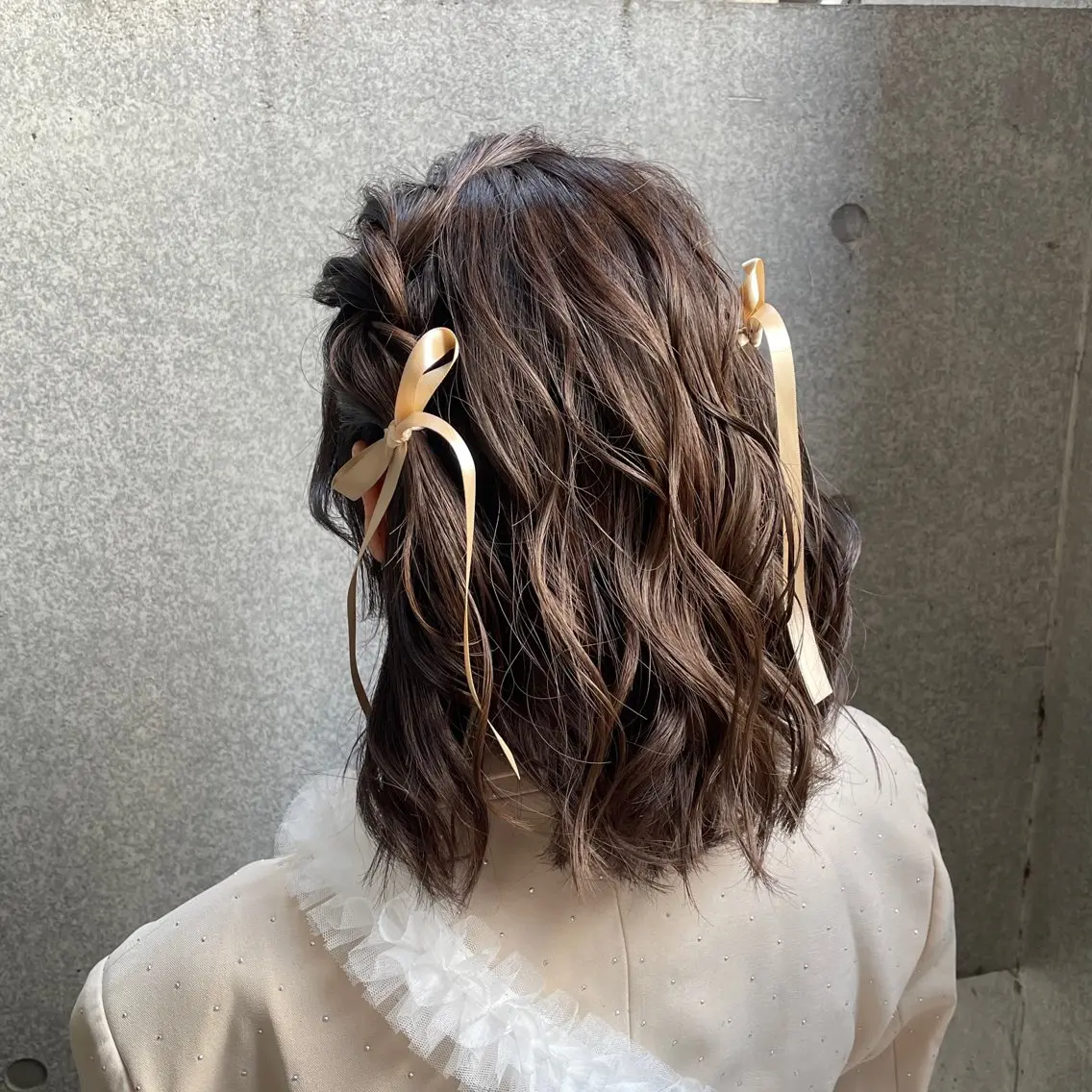 ヘアアレンジ レイヤー/透けカラー アレンジ/篠崎渚彩のヘアスタイル