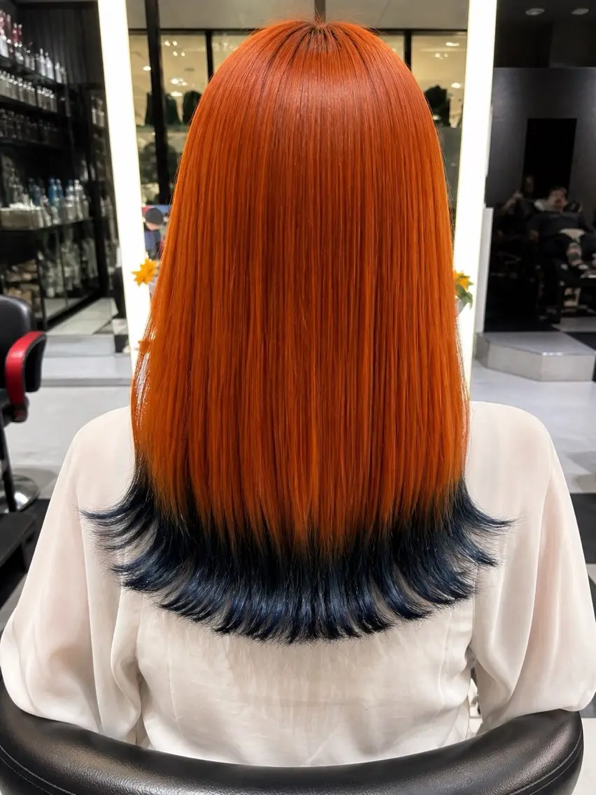 セミロング カラー ブリーチ カット ヘアカラー トリートメント ブリーチ/ヘアケア/ 艶髪/イギチハルのヘアスタイル