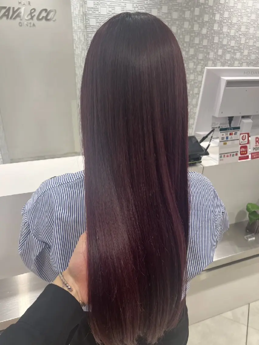 ロング パープルカラー 今井 啓太のヘアスタイル
