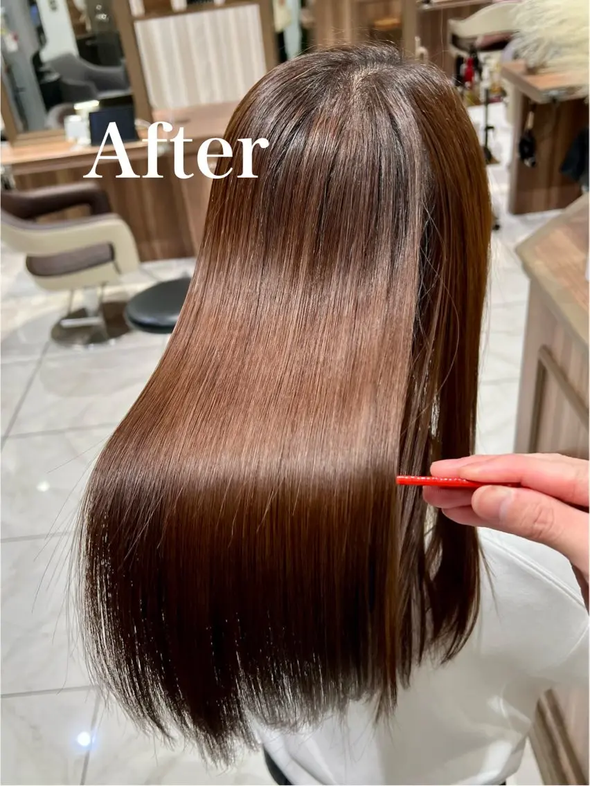 ロング カット 縮毛矯正 トリートメント 🍁髪質改善カラー/ 縮毛矯正/谷口雄太のヘアスタイル