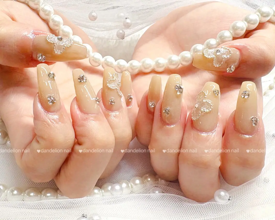 ネイル 持ち込み ワンホンネイル ハンドネイル dandelion nail北千住のネイルデザイン