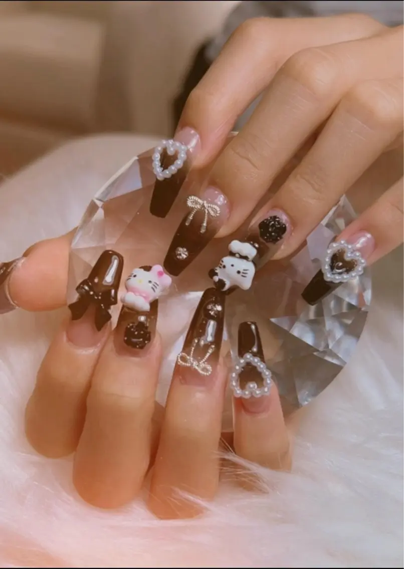 ネイル アートネイル オーロラネイル チークネイル 長さ出し フットネイル Chan nailsのネイルデザイン