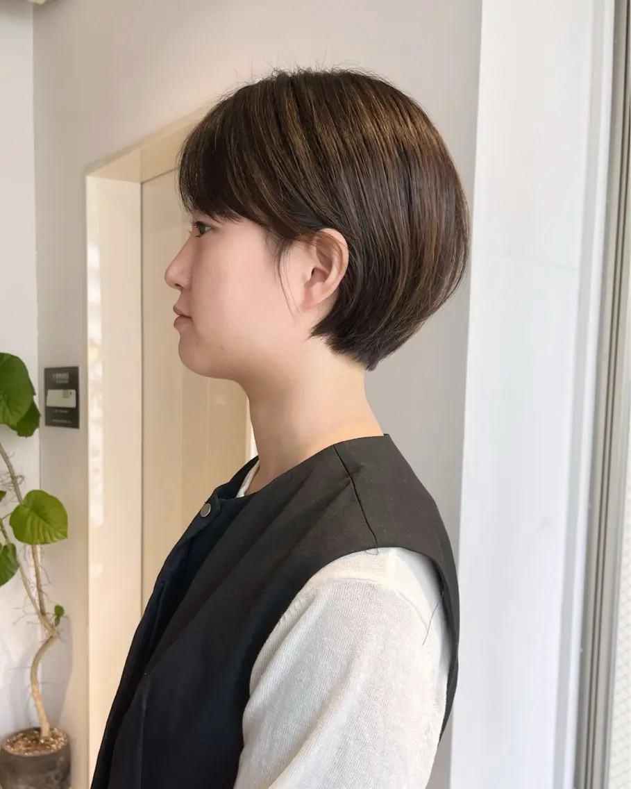 ショート カラー かわい りほのヘアスタイル