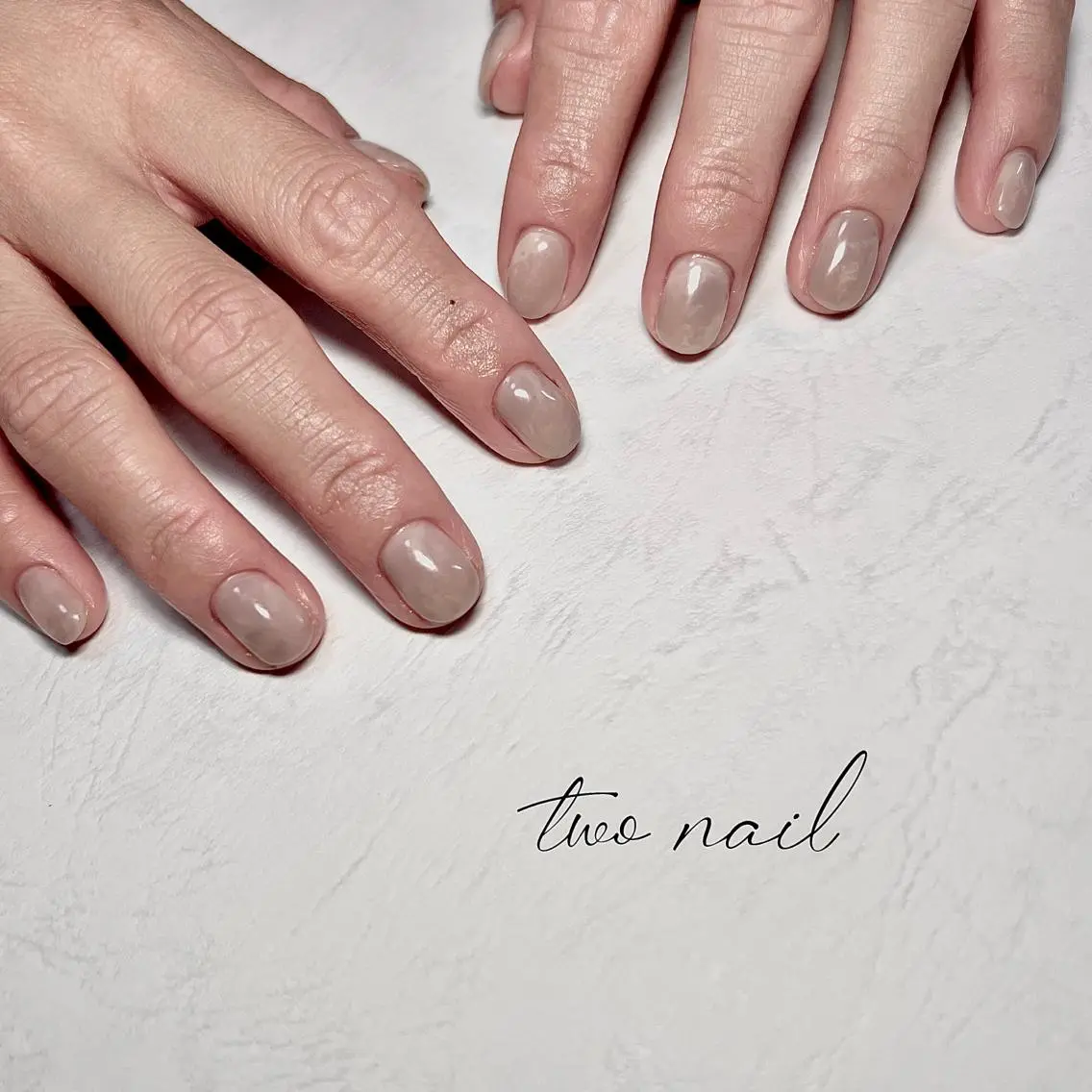 ネイル アートネイル フットネイル ハート ニュアンスネイル ホワイト two nailのネイルデザイン