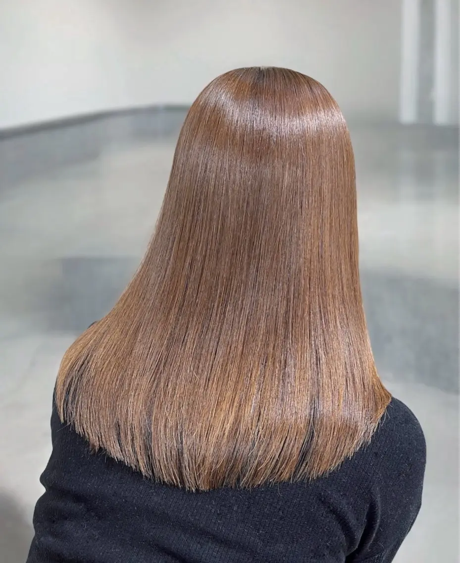 セミロング トリートメント 酸熱トリートメント 髪質改善メニュー 長井 美佐子のヘアスタイル
