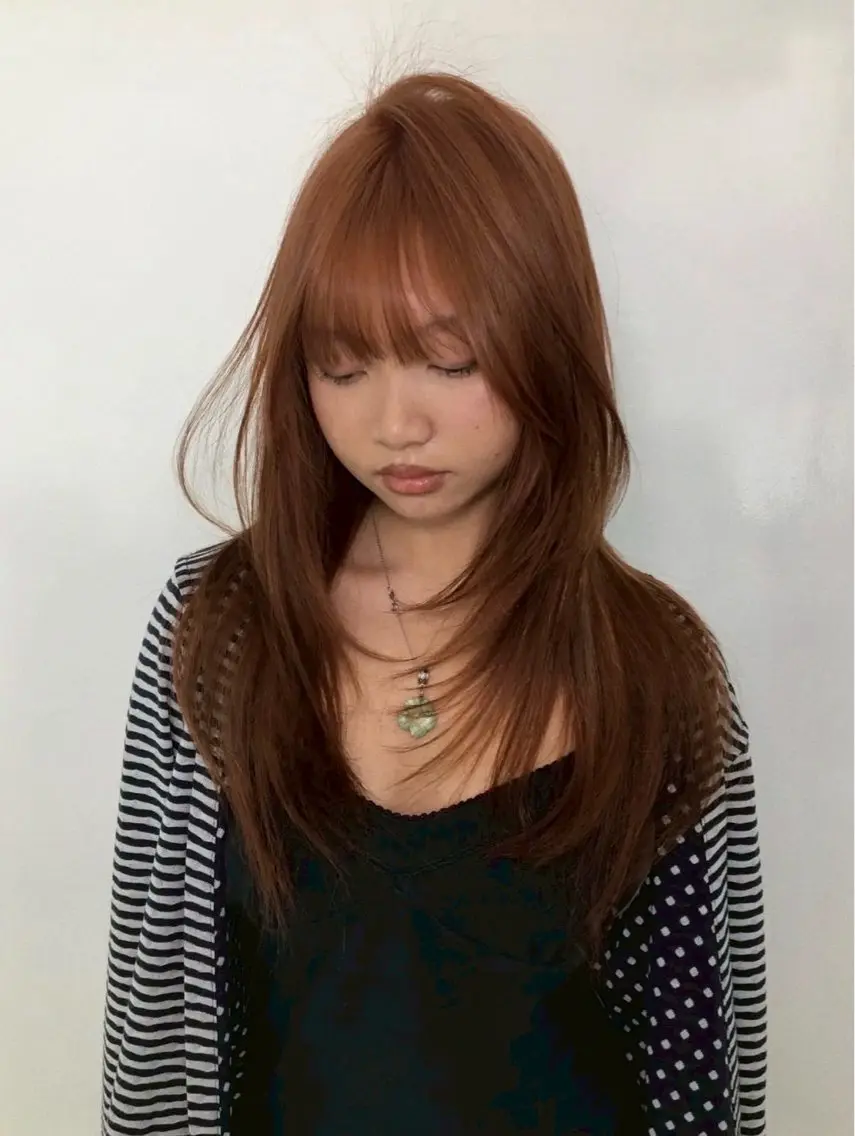 ロング カラー ヘアカラー トリートメント Hanaka🪷 ニュアンス×レイヤーのヘアスタイル