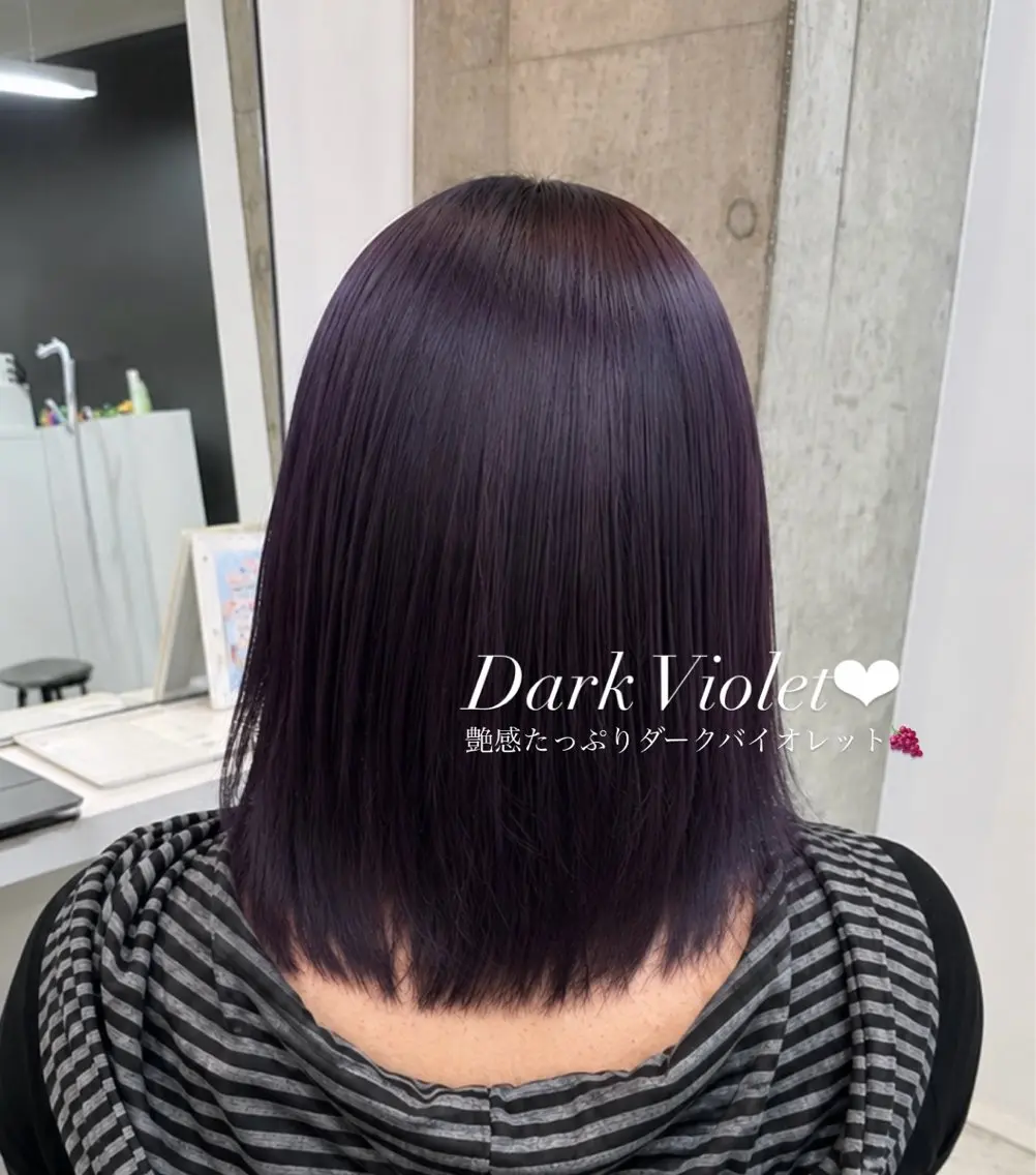 セミロング カラー バイオレットカラー 🎀愛されカラー🎀 もみのヘアスタイル