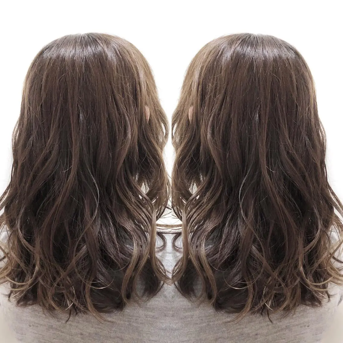ミディアム カラー パーマ ヘアカラー トリートメント エリア人気No.1 美容室Ash西船橋のヘアスタイル