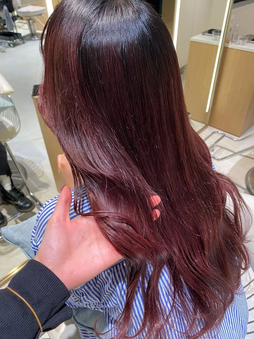 ロング カラー ブラウンカラー ピンクカラー ピンクブラウン 似合わせヘア 💇🏻‍♀/マリアのヘアスタイル