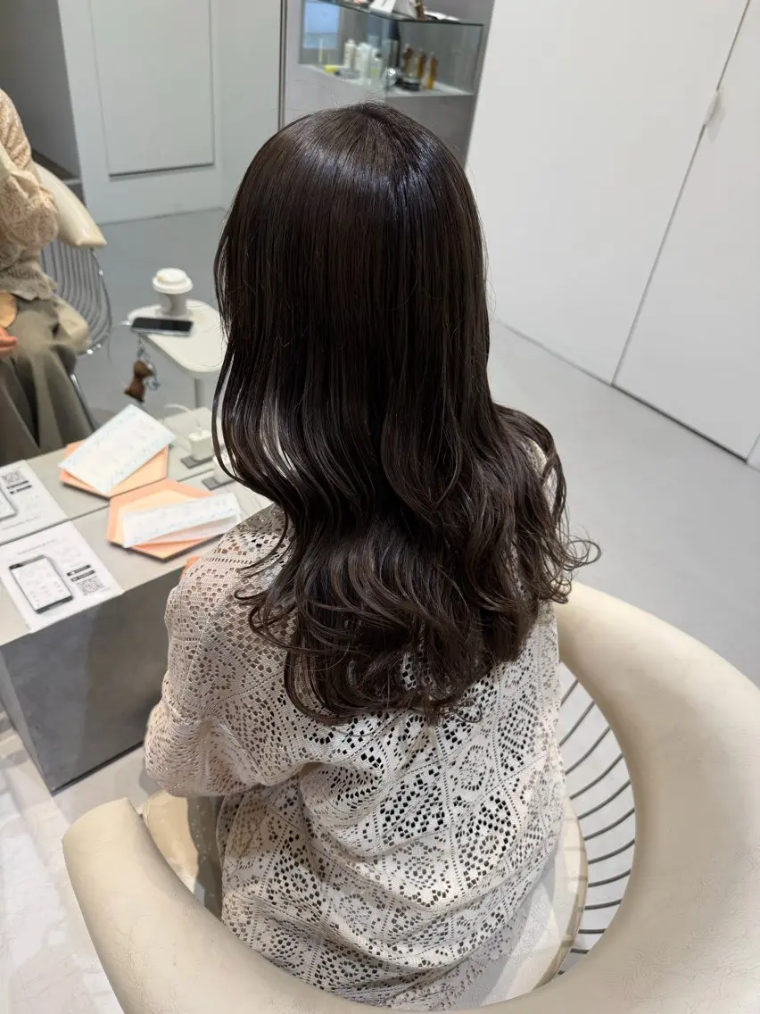 セミロング カラー 透明感カラー グレージュ 学生 髪質改善 トリートメント ヘアカラー トリートメント 💎透明感カラー特化 💎TAISEIのヘアスタイル