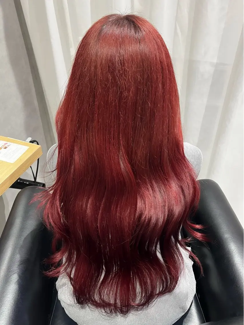 ロング カラー 福本 梓のヘアスタイル