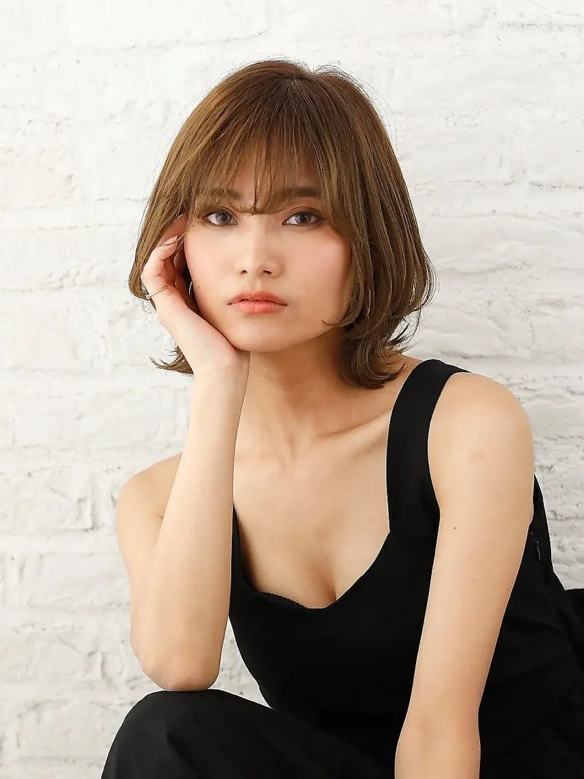 ミディアム 外ハネヘア 吉祥寺 似合 わせcut/kanaのヘアスタイル
