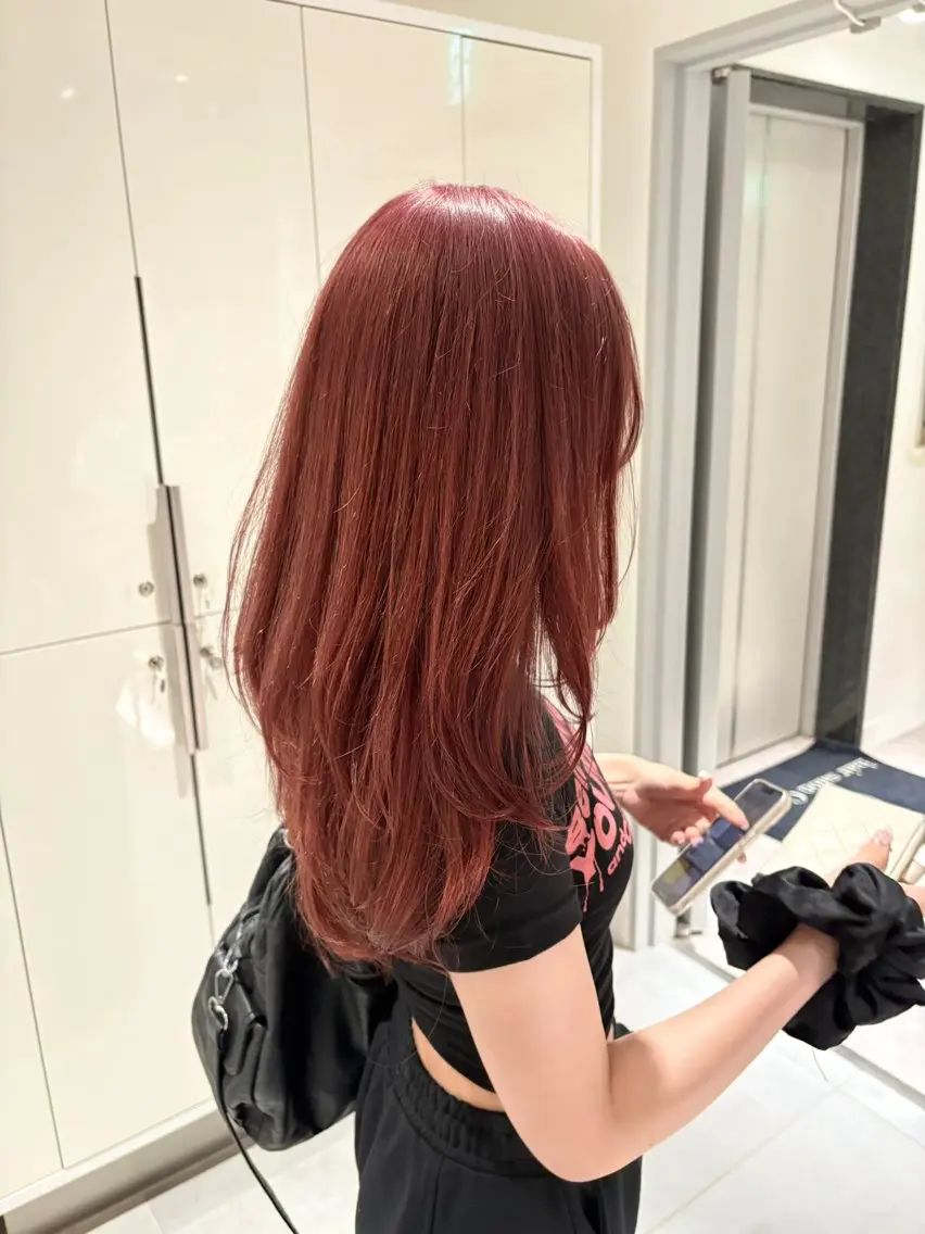 ロング カラー ヘアカラー トリートメント ヘッドスパ ヘアセット 似合わせボブ✨️ RIEのヘアスタイル