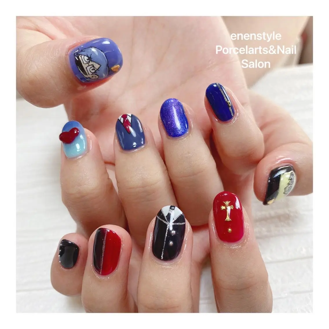 ミディアム ネイル 🐾enen style 🐾のネイルデザイン