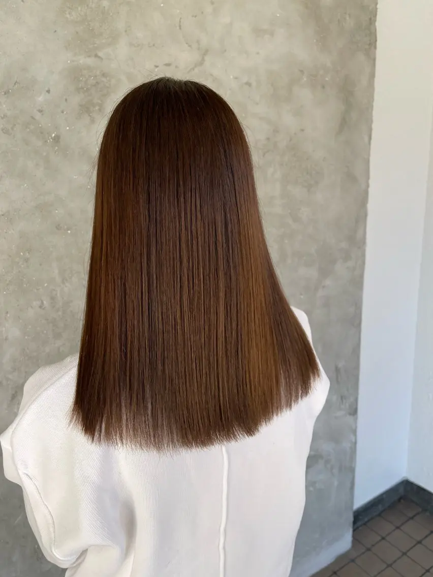 セミロング カラー ベージュカラー 髪質改善 Kamie みかじりのヘアスタイル