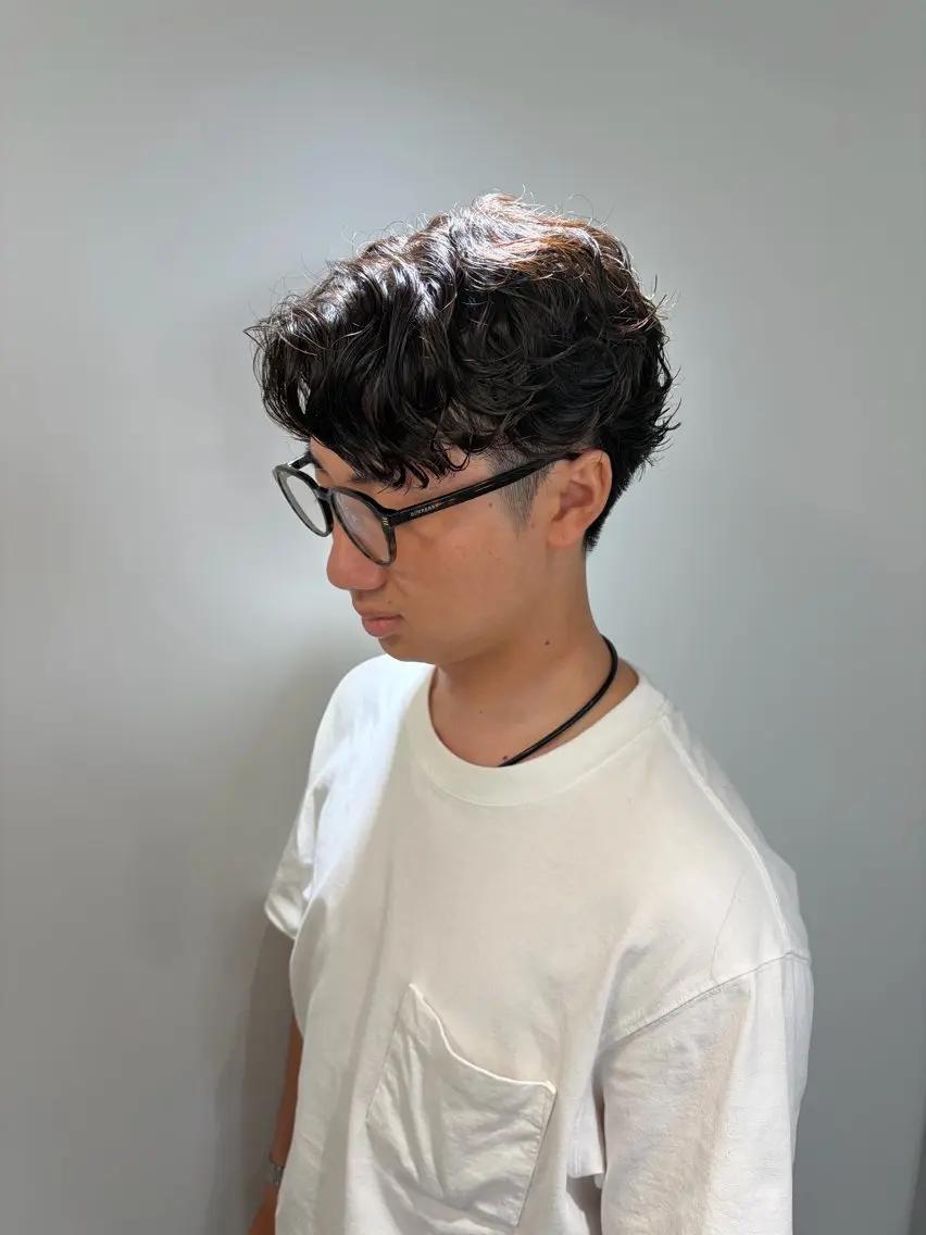 men'sデザインパーマ+(カット、トリートメント込み)フェード❌の写真