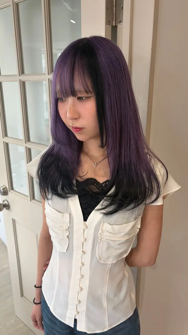 セミロング レイヤーカット 光岡 玲遠のヘアスタイル