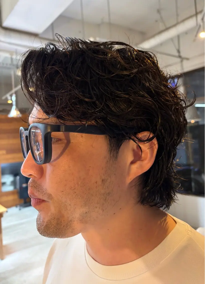 ミディアム パーマ メンズ カット パーマ こころ/カーリー・ パーマデザインのヘアスタイル