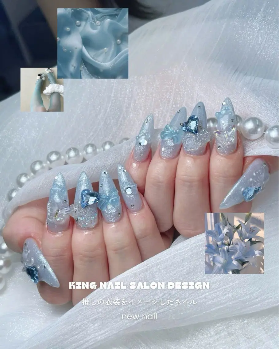 ネイル アートネイル 長さ出し フレンチネイル 韓国ネイル マグネットネイル ハンドネイル King Nail_Salonのネイルデザイン