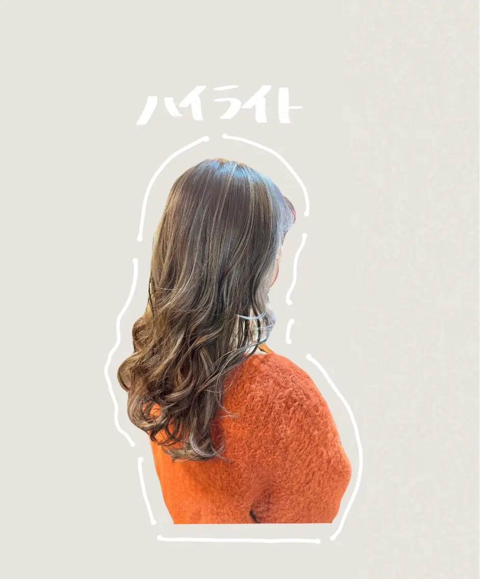 カラー ブリーチ ハイライトカラー ヘアカラー 麻生 菜々香のヘアスタイル
